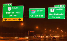 Reflective highway signs