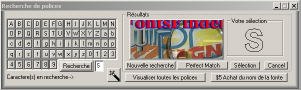 Fonts Finder Interface