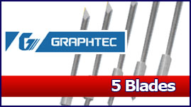5 high quality blades (45 degree) for Graphtec vinyl cutter