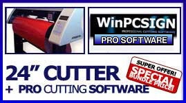 SM 24" - Sign Making Cutter Package #4 NEW WINPCSIGN PRO 2010