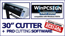SM 30" - Sign Making Cutter Package #4 NEW WINPCSIGN PRO 2010