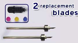 1 Blade (45 degree)  & 1 blade (60 degree) 