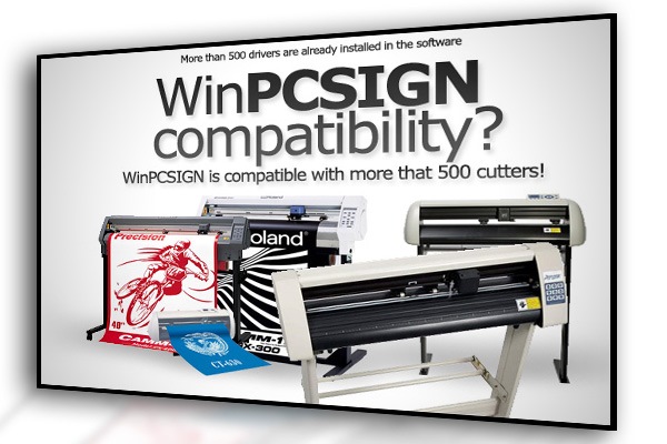 WinPCSIGN is compatible with more than 500 cutters