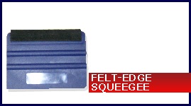 Felt-Edge Squeegee for smooth vinyl applicaton