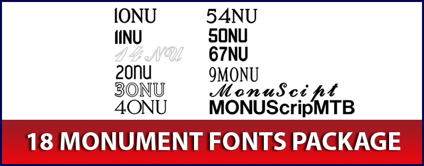 Monument Fonts package