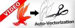 Auto-Vectorization converts an image in vectors