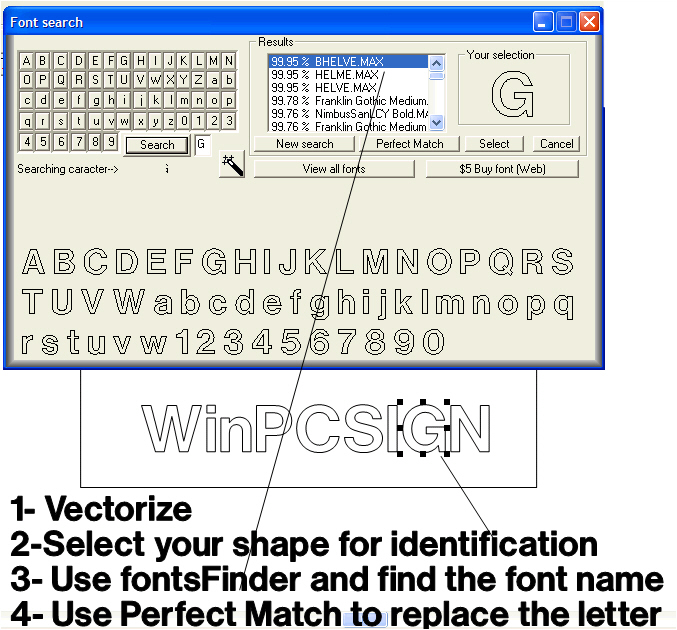 Fonts finder