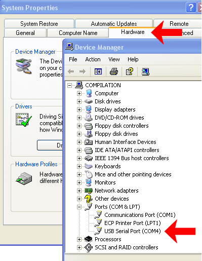 System Hardware Menu