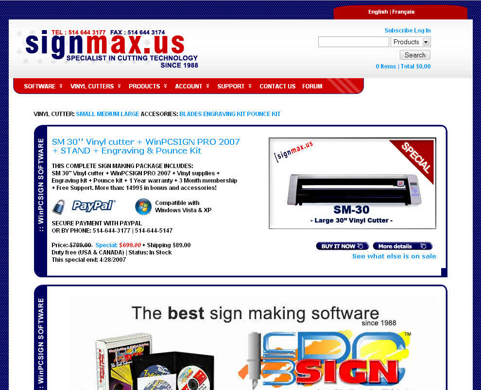 Signmax.us: Sign making software - Vinyl Cutter - Forum - Tech Support - Training Video. Proudly providing sign making solution & ressources since 1988