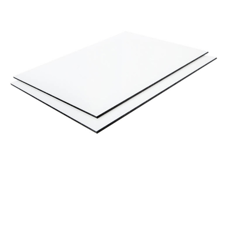 Panneau composite en aluminium 3 mm - Blanc - gloss / mat face (4'x8', 24''x48'')