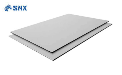 Panneau composite en aluminium Argent  une côté