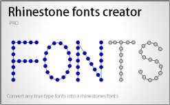 Rhinestone fonts creator